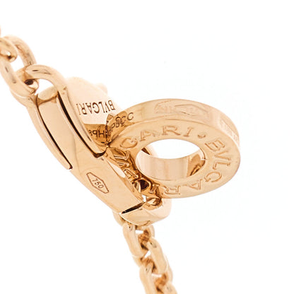 Bulgari 18K Rose Gold Diamond Serpenti Viper Demi Pave Pendant Necklace