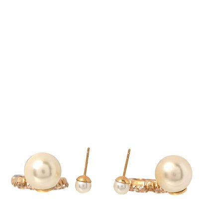 Gold Pearl Crystal Christian Dior Tribales Earrings