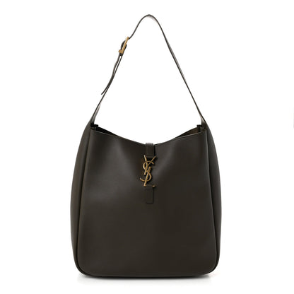 Saint Laurent Smooth Calfskin Large Le 5 A 7 Soft Hobo Light Musk