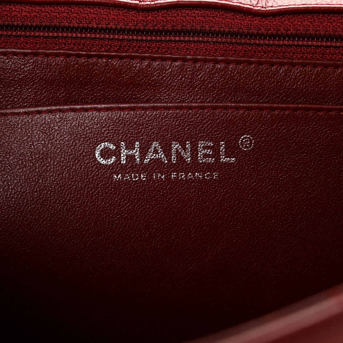 Chanel Caviar Quilted Jumbo Single Flap Dark Red 1824892