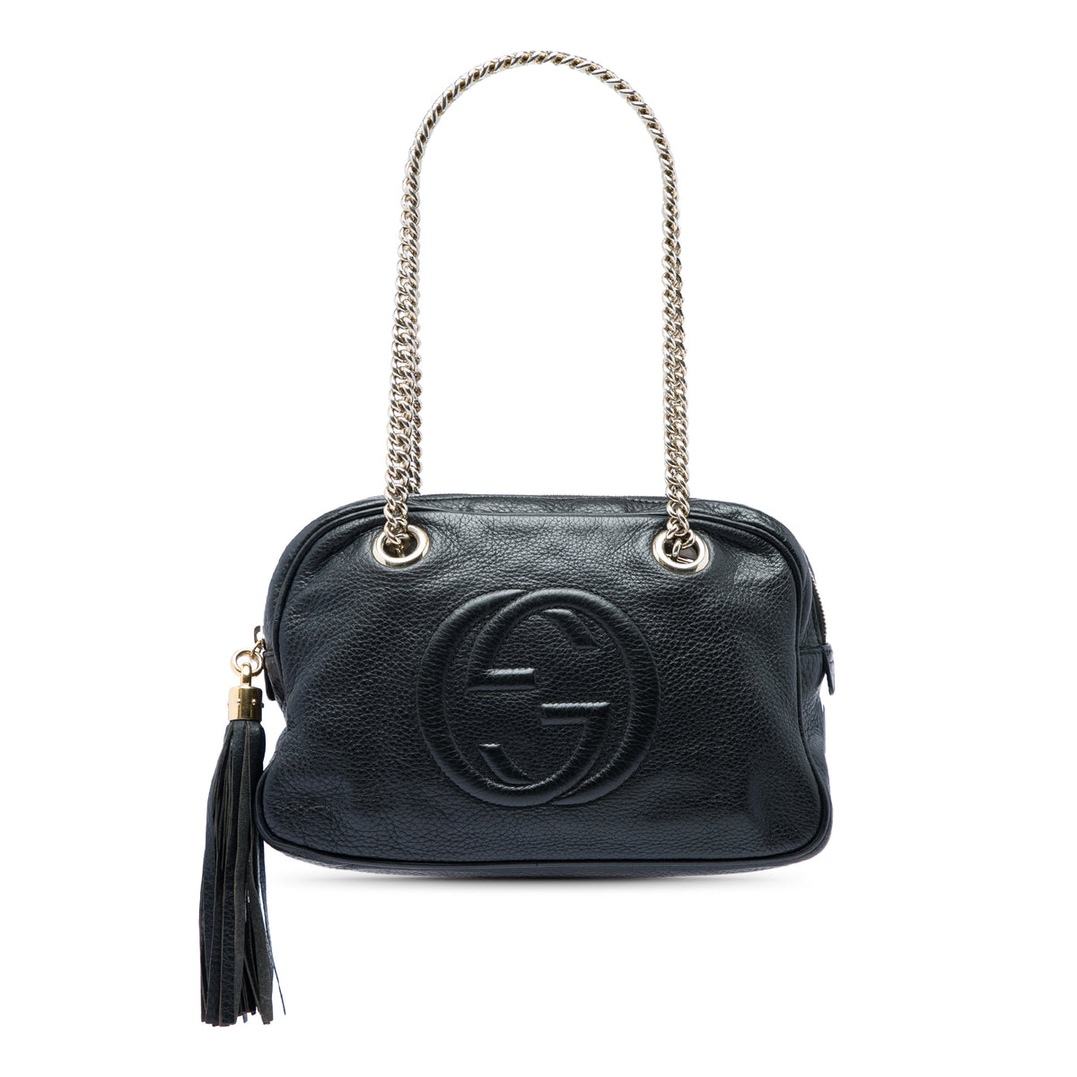 Soho Chain Zip Shoulder Bag Patent Small