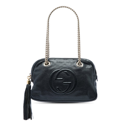 Soho Chain Zip Shoulder Bag Patent Small