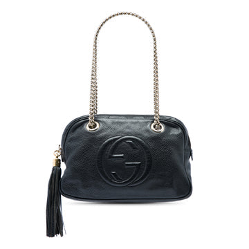 Soho Chain Zip Shoulder Bag Patent Small