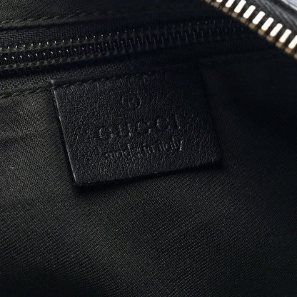 Gucci Lurex Monogram Medium Half Moon Hobo Black