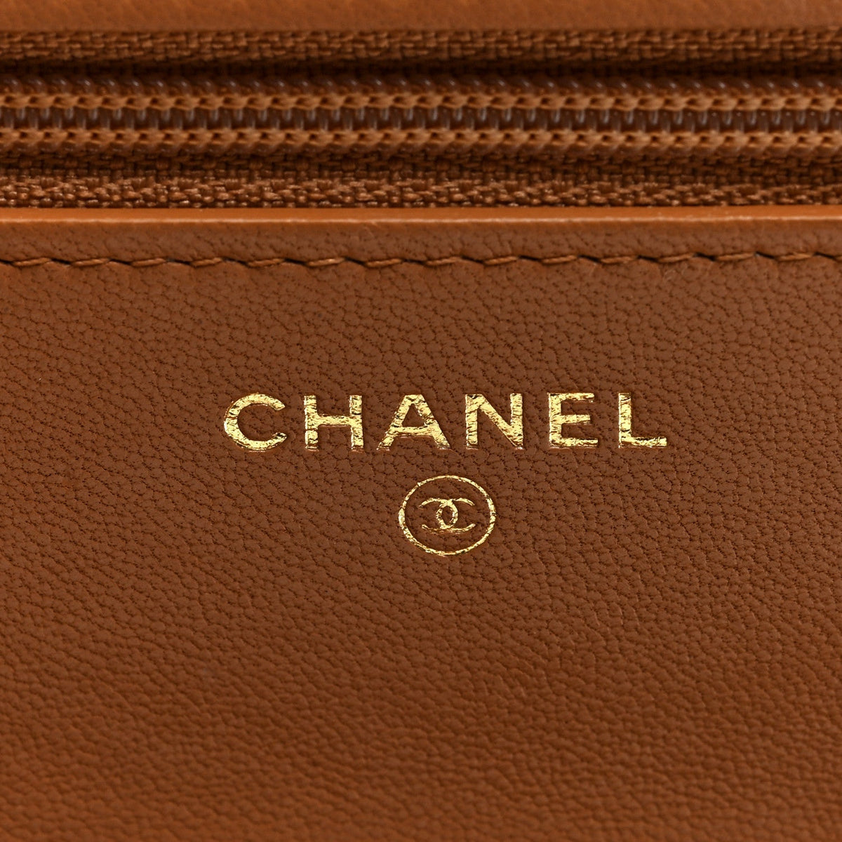 Chanel Lambskin Quilted 19 Wallet On Chain WOC Brown 1984334