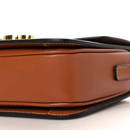 Celine Calfskin Triomphe Canvas Teen Triomphe Bag Tan