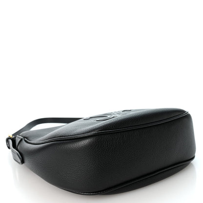 Celine Supple Calfskin Cuir Triomphe Small Heloise Shoulder Bag Black