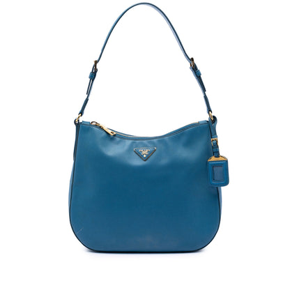 Lux Zip Hobo Saffiano Leather Medium