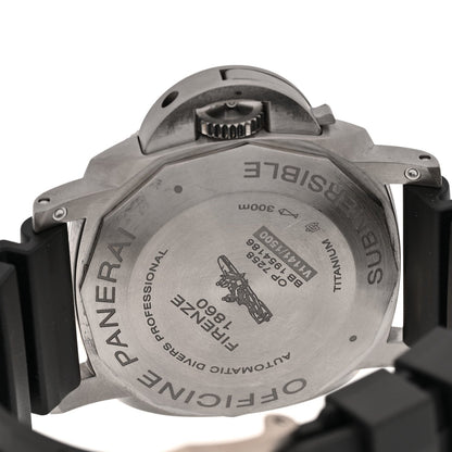 Panerai Titanium Rubber 47mm Luminor Submersible Automatic Watch Black PAM1305