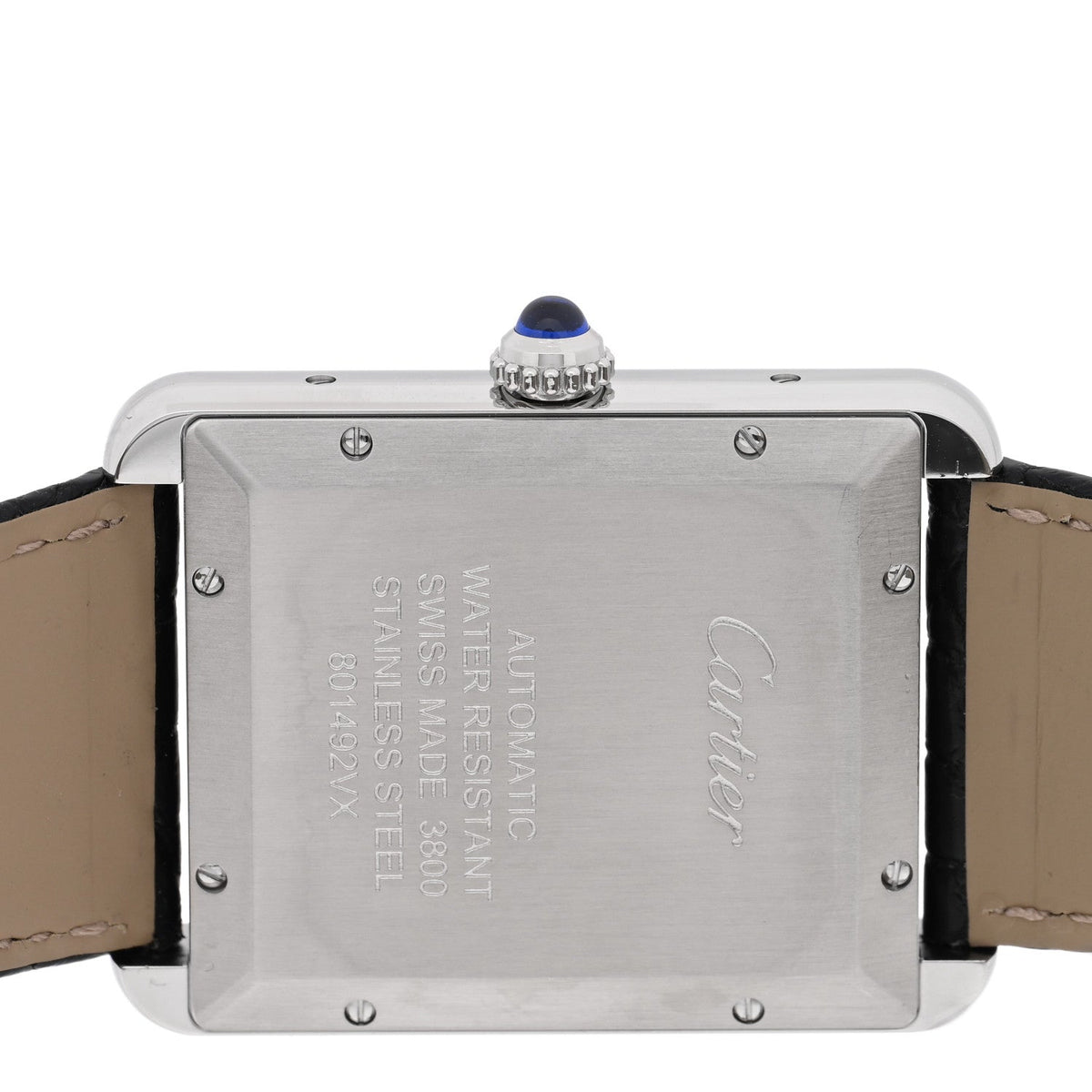 Cartier Stainless Steel Alligator 31mm Tank Solo Automatic Watch