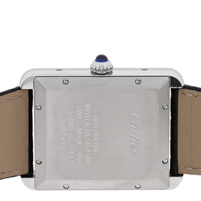 Cartier Stainless Steel Alligator 31mm Tank Solo Automatic Watch