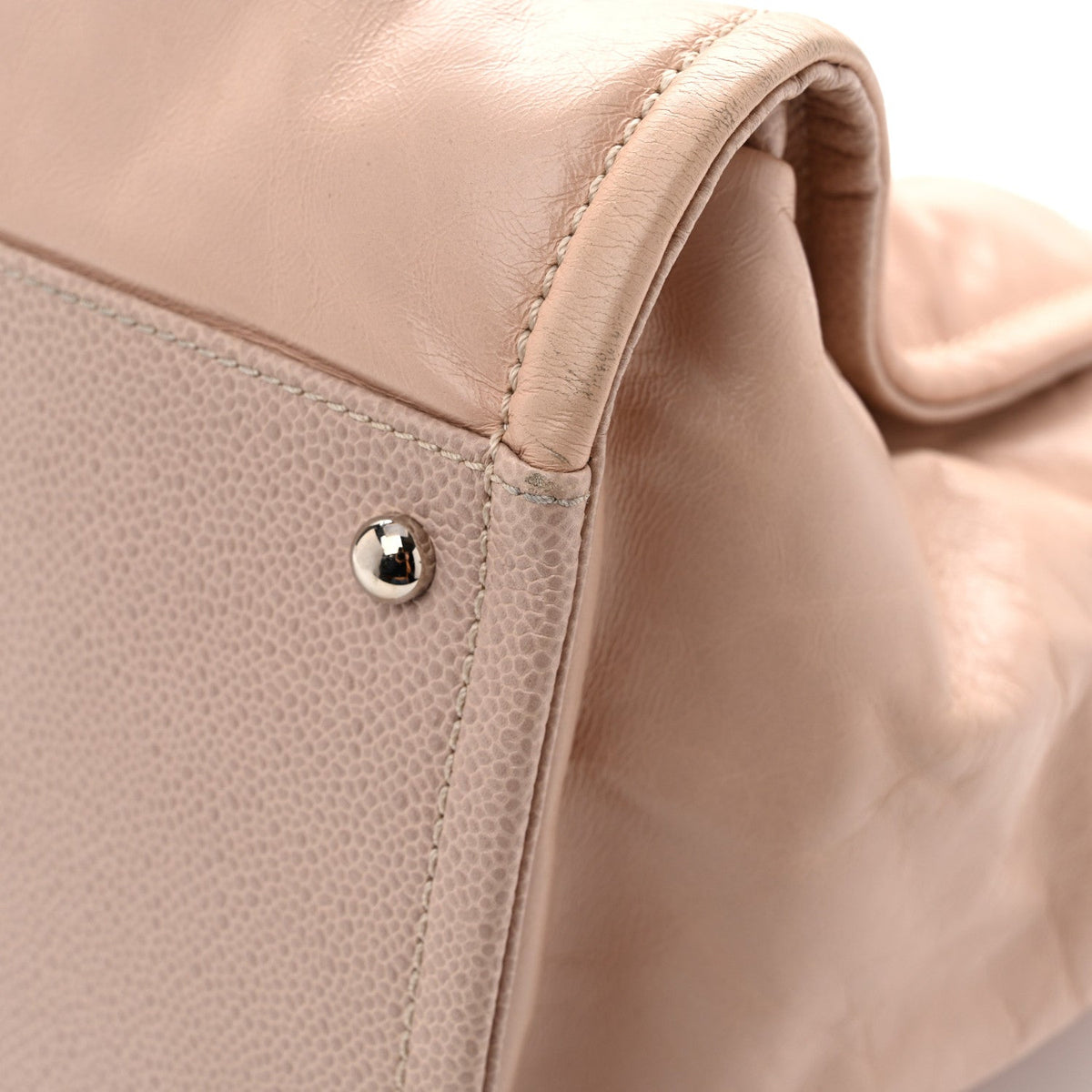 Chanel Glazed Calfskin Medium Deauville Tote Light Pink
