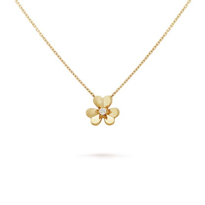 18K Gold Diamond VCA Frivole Mini Pendant