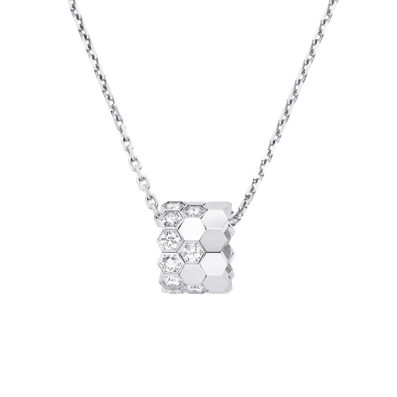 18K Gold Diamond Chaumet Bee My Love Pendant Necklace