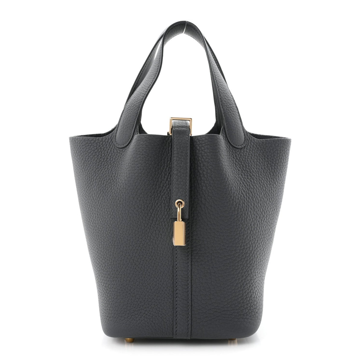 Hermes Taurillon Clemence Picotin Lock 18 PM Bag Gris Misty