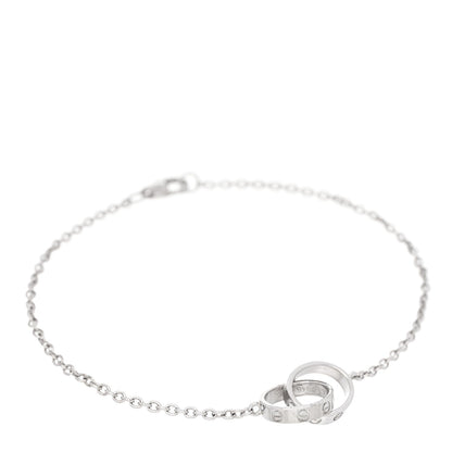 Cartier 18K White Gold Interlocking LOVE Bracelet