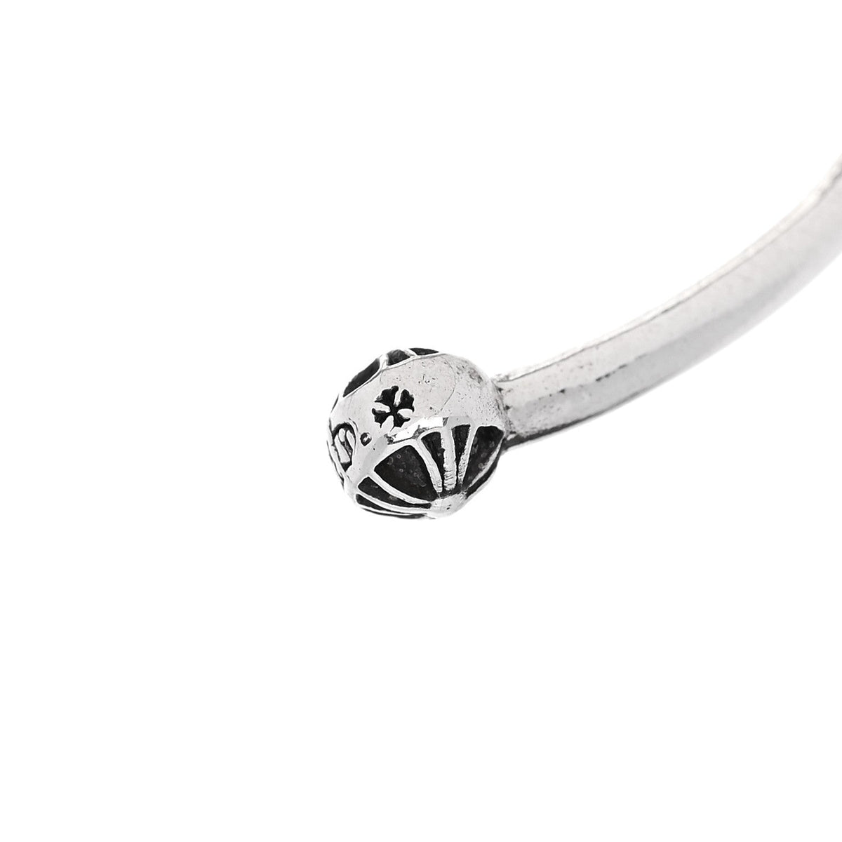 Chrome Hearts Sterling Silver Skinny Multi Cross Cuff Bracelet
