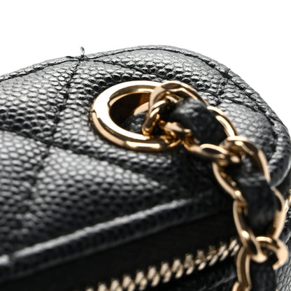 Chanel Caviar Quilted Small Vertical Vanity Case Black 1907752