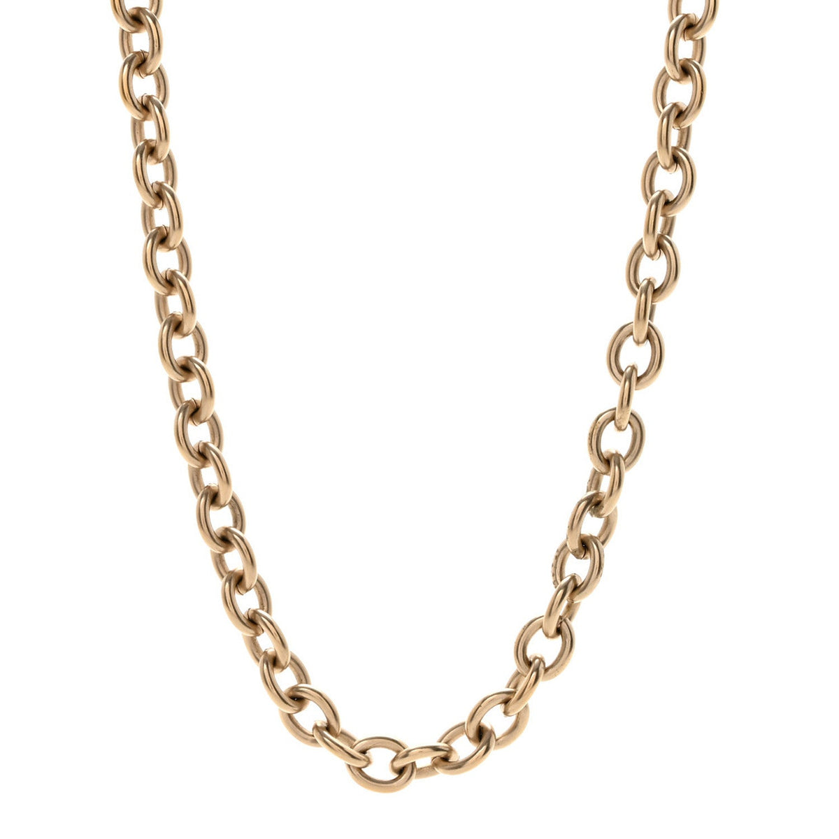 Chanel Metal Quilted CC Pendant Chain Necklace Light Gold