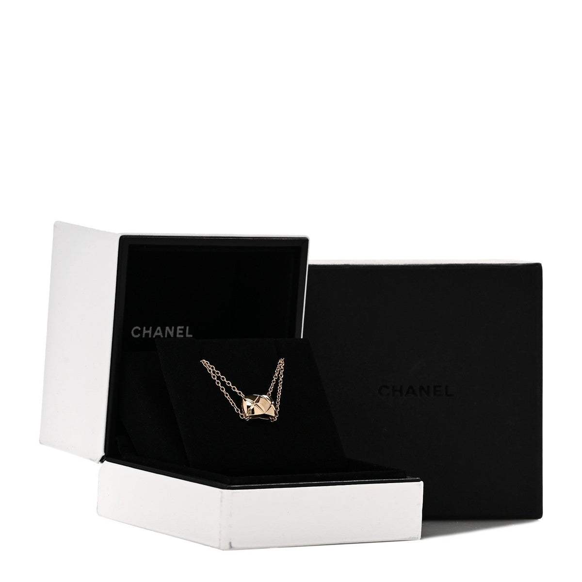 Chanel 18K Beige Gold Coco Crush Pendant Necklace