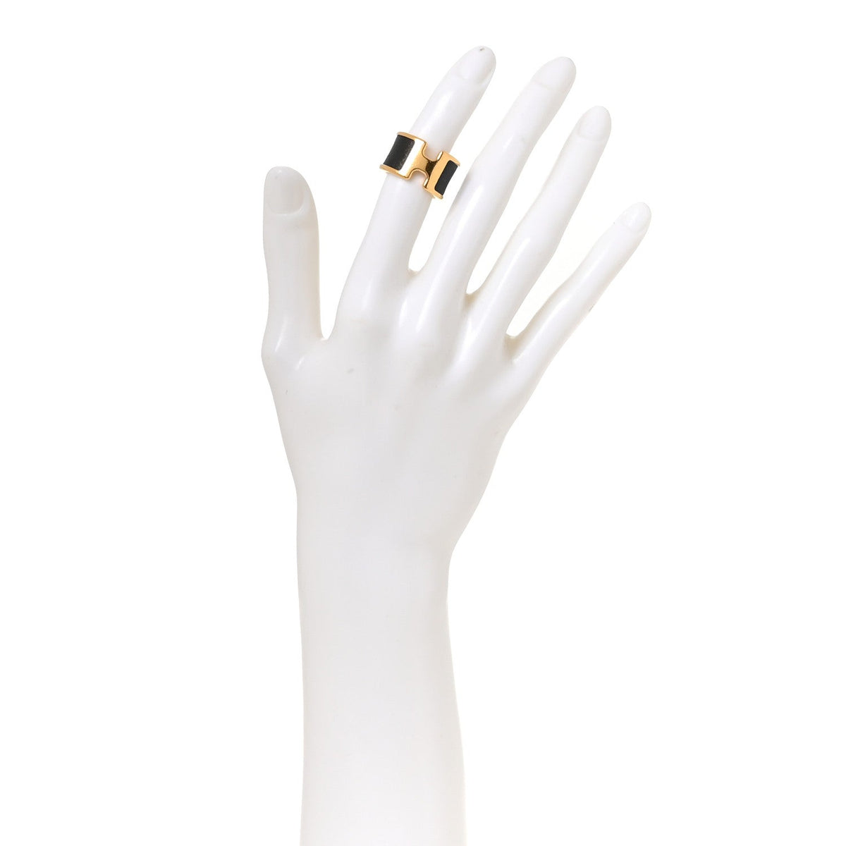 Hermes Madame Calfskin Large Olympe Ring XS Black