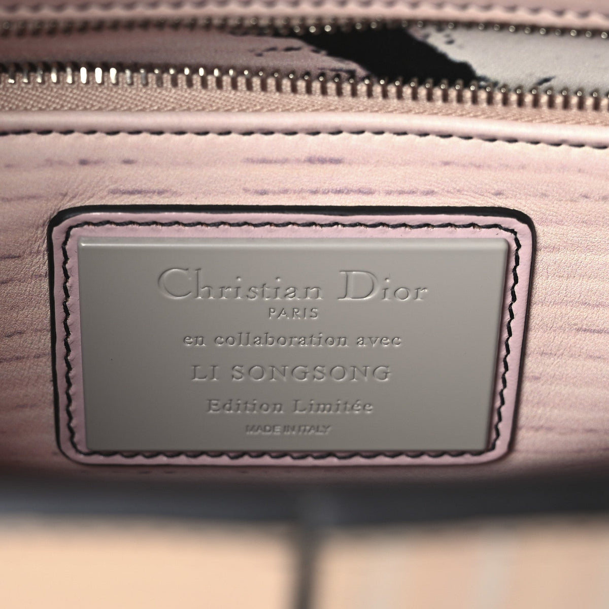 Christian Dior x LI SONGSONG Calfskin Patchwork Large Lady Dior Art Multicolor