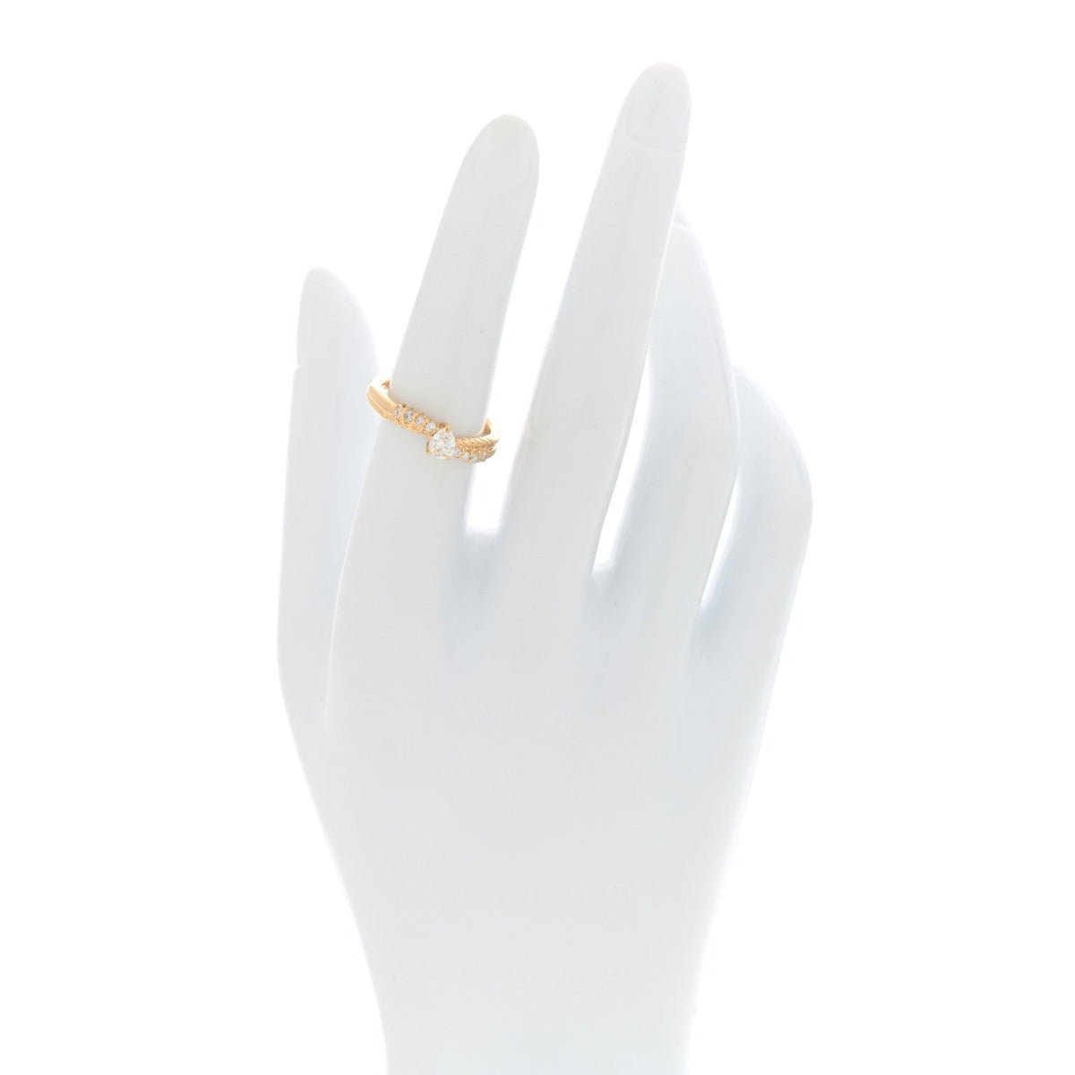 Parker & West 18K Yellow Gold Diamond Pear Cut Ring 52 6