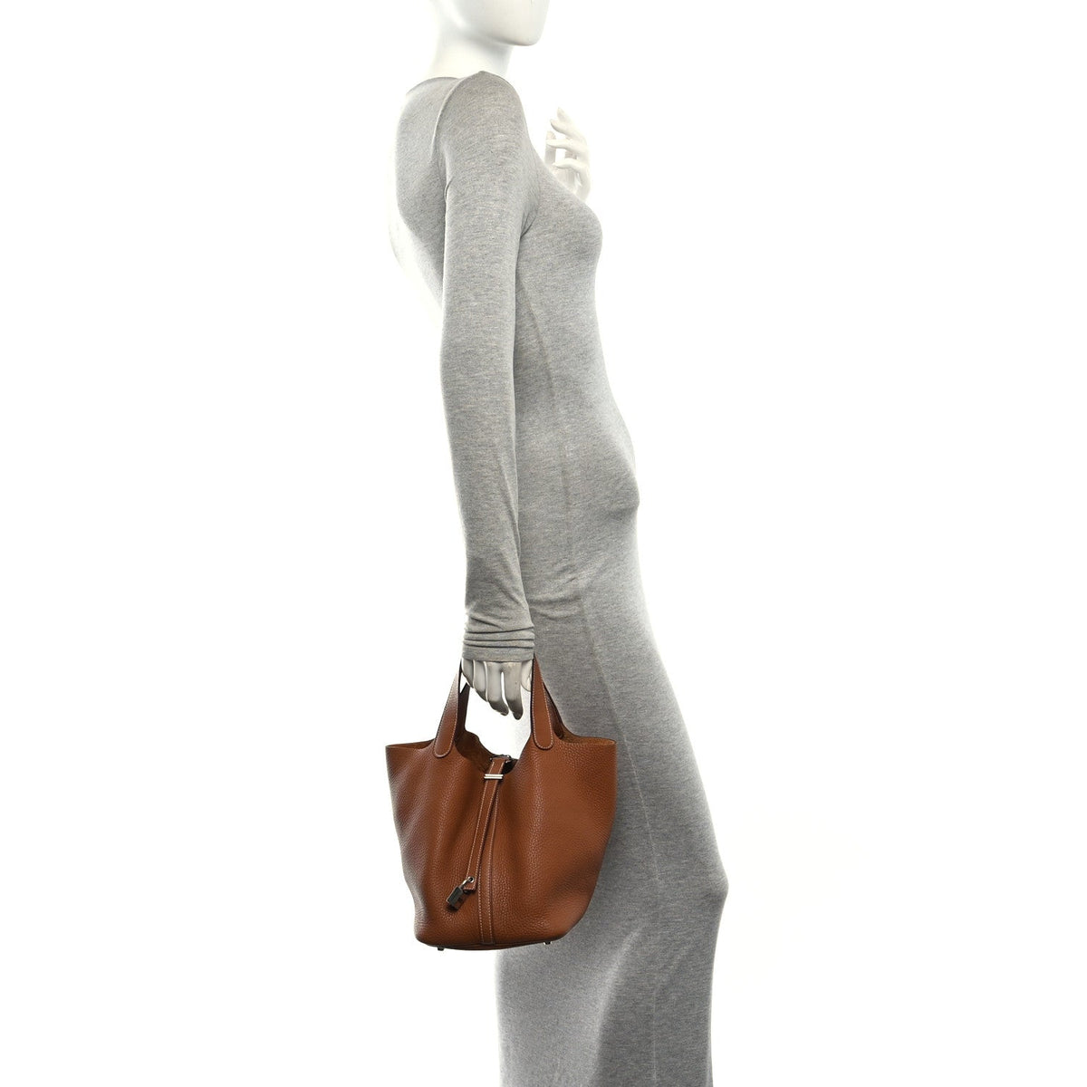 Hermes Taurillon Clemence Picotin Lock 22 MM Bag Gold