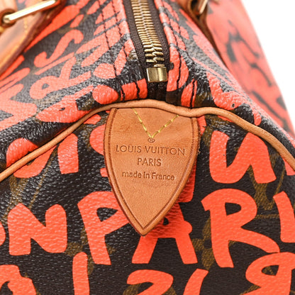 Louis Vuitton Monogram Graffiti Speedy 30 Orange