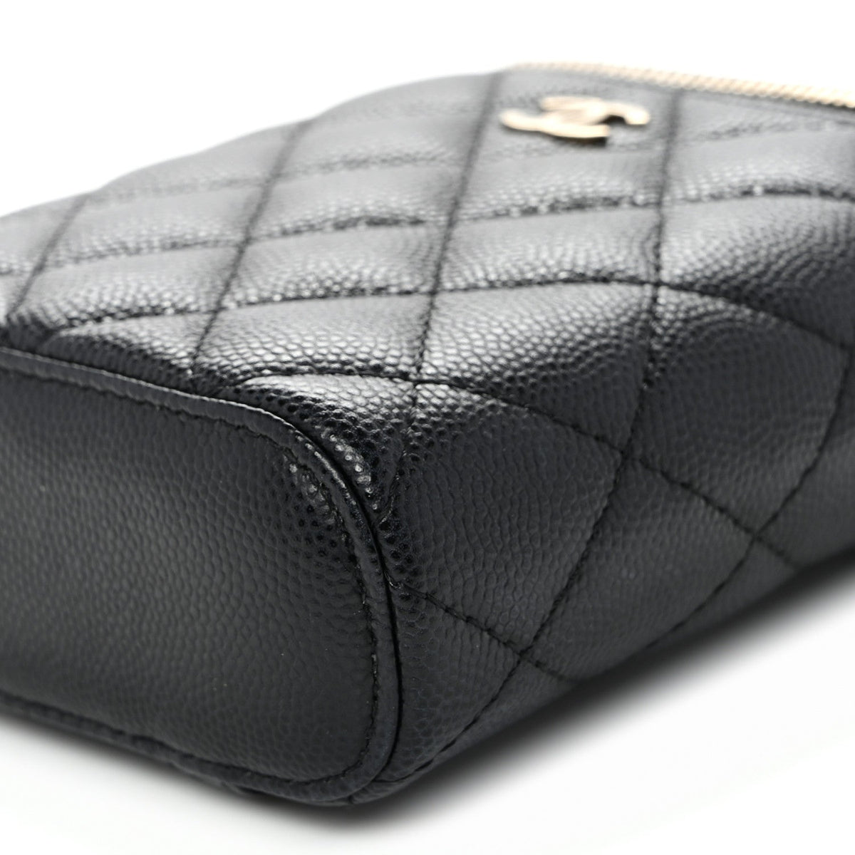 Chanel Caviar Quilted Small Vertical Vanity Case Black 1907752