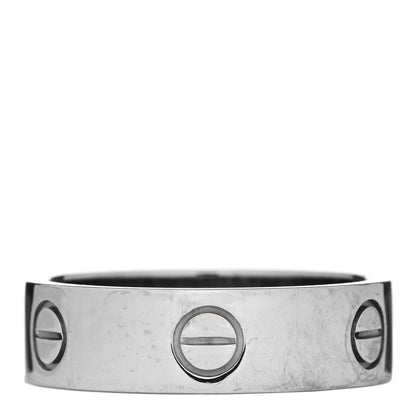 Cartier 18K White Gold 5.5mm LOVE Ring 59 8.75