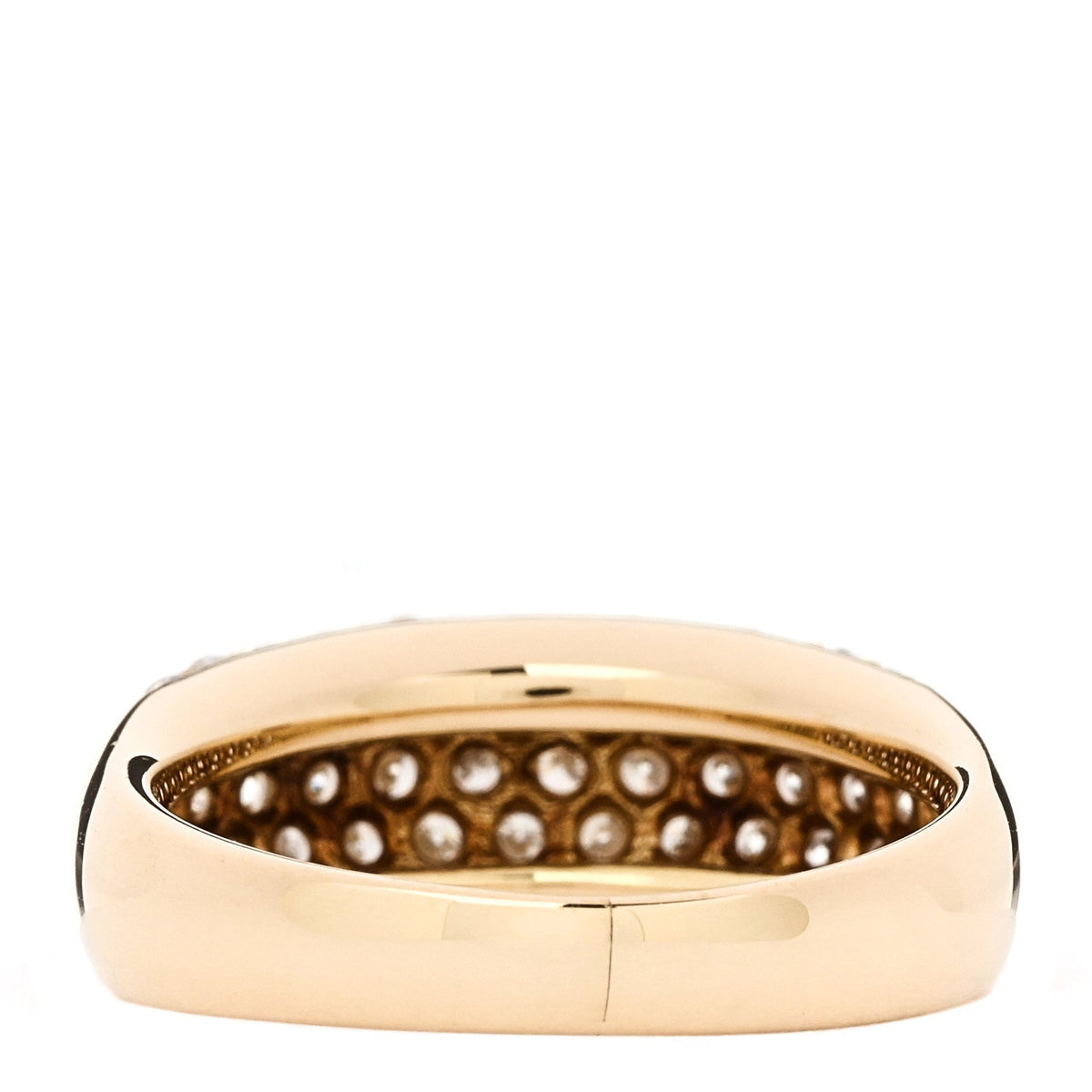 Parker & West 18K Yellow Gold Diamond 1.00ctw Paved Dome Ring 50 5.25
