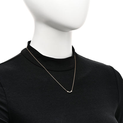 Tiffany 18K Rose Gold Diamond Mini T Smile Pendant Necklace