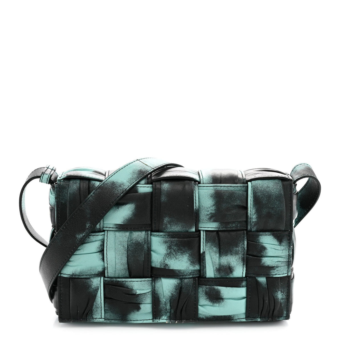 Bottega Veneta Nappa Maxi Intrecciato Padded Cassette Bag Celadon Inkwell 1983362