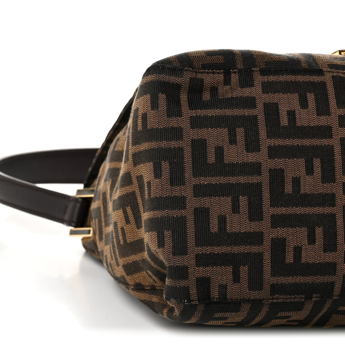 Fendi Zucca Canvas Big Forever Mama Baguette Tobacco