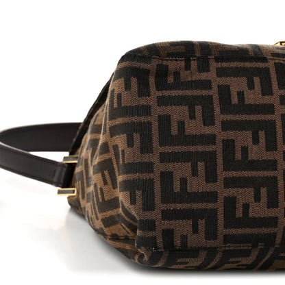 Fendi Zucca Canvas Big Forever Mama Baguette Tobacco