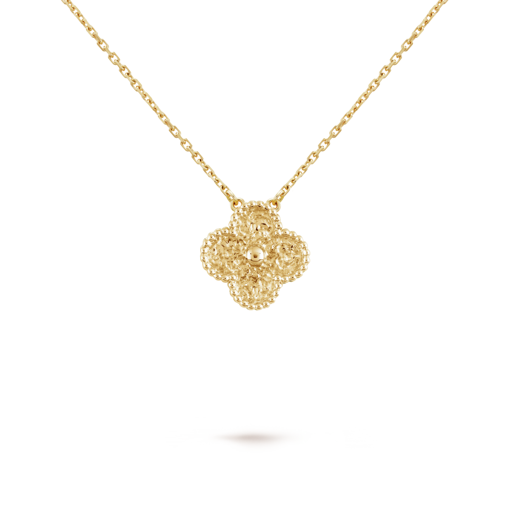 18K Gold VCA Vintage Alhambra Pendant