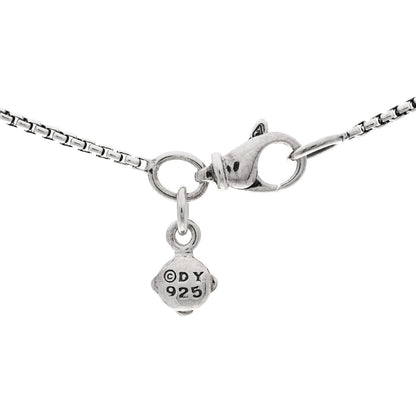 David Yurman Sterling Silver Diamond 8mm Petite Infinity Pendant Necklace