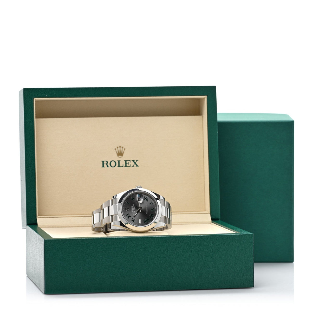 Rolex Stainless Steel 41mm Oyster Perpetual Datejust Watch Slate 126300