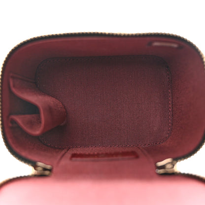 Chanel Calfskin Quilted Mini Perfect Fit Vanity Case With Chain Black