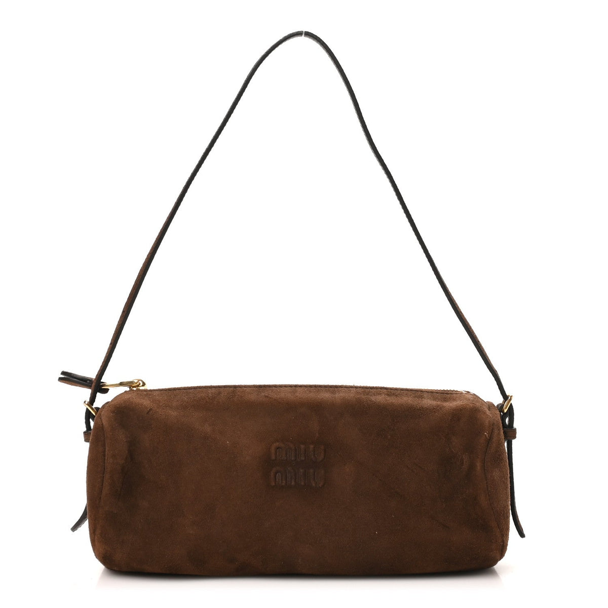 Miu Miu Suede Pouch Cacao