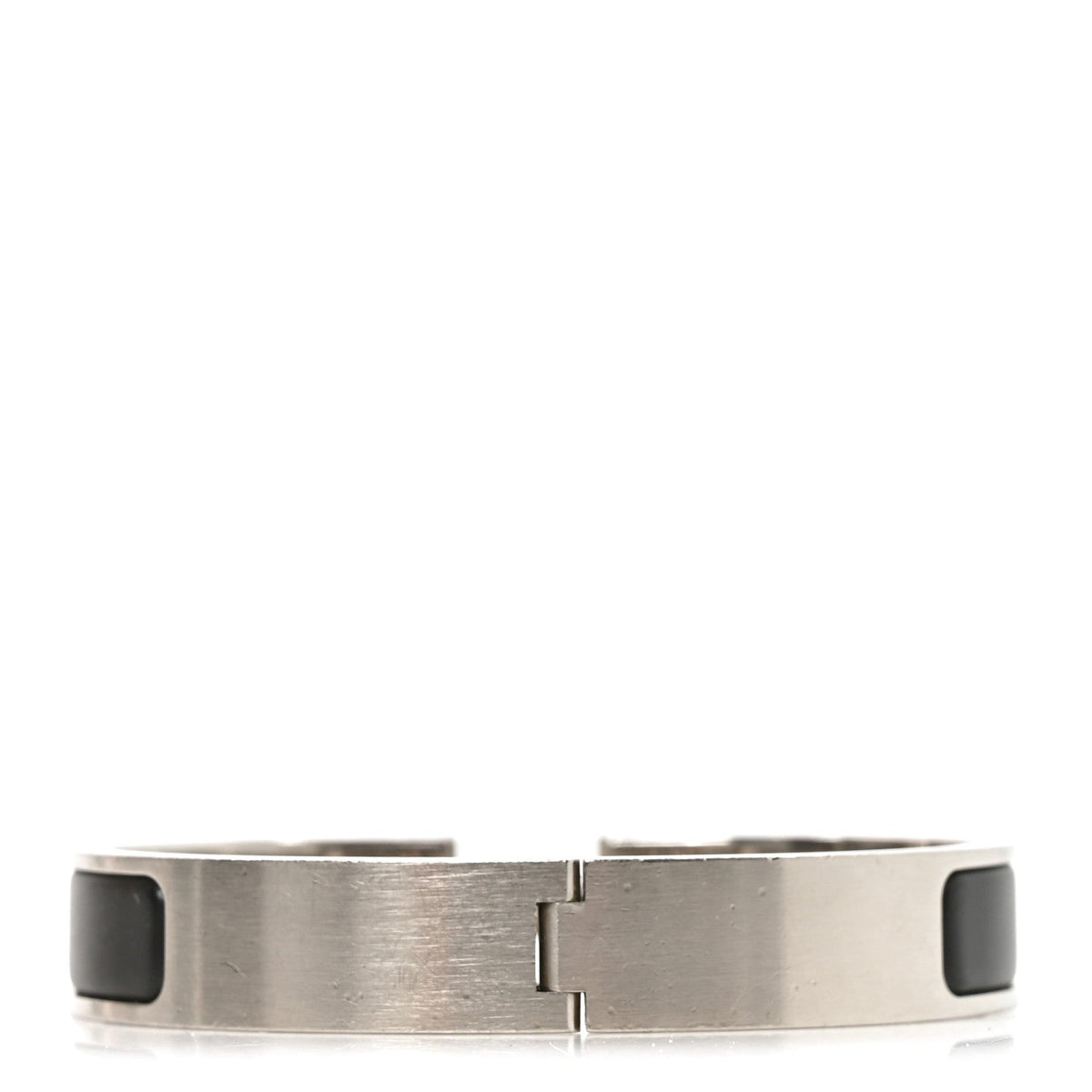 Hermes Matte Enamel Narrow Clic Clac HH Bracelet T4 Black