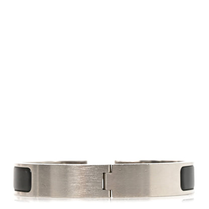 Hermes Matte Enamel Narrow Clic Clac HH Bracelet T4 Black