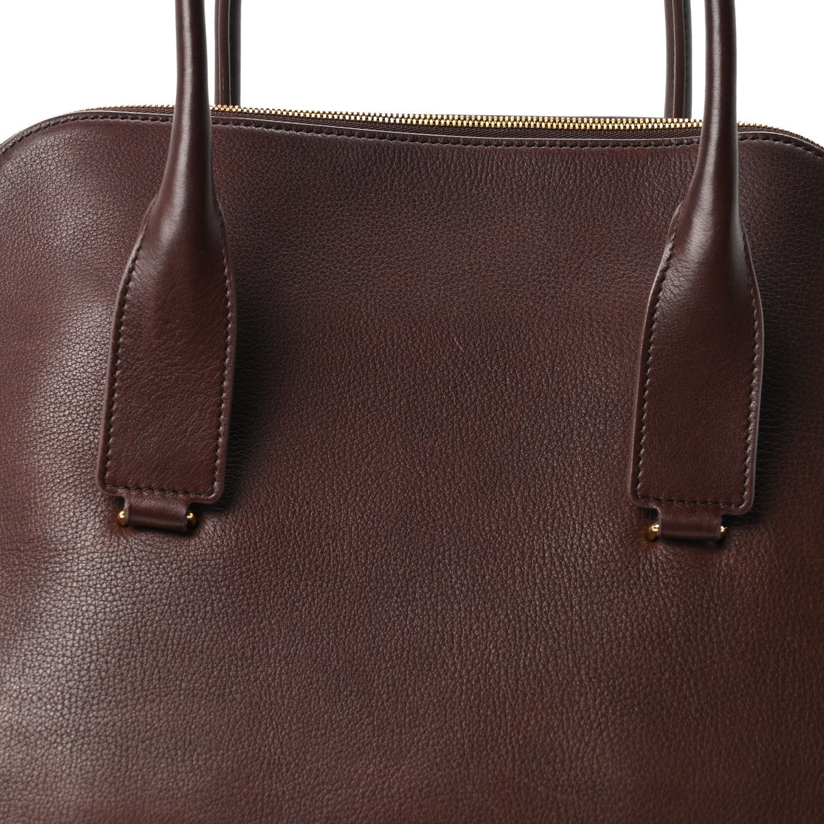 The Row Polished Saddle Calfskin Large Devon Bag Burgundy 1944229
