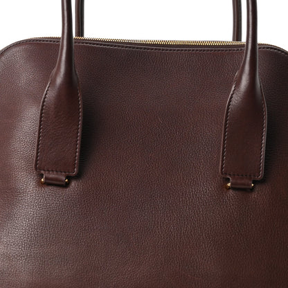 The Row Polished Saddle Calfskin Large Devon Bag Burgundy 1944229