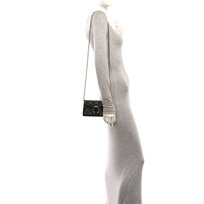 Gucci Jacquard Denim GG Monogram Super Mini Dionysus Shoulder Bag Black Ivory