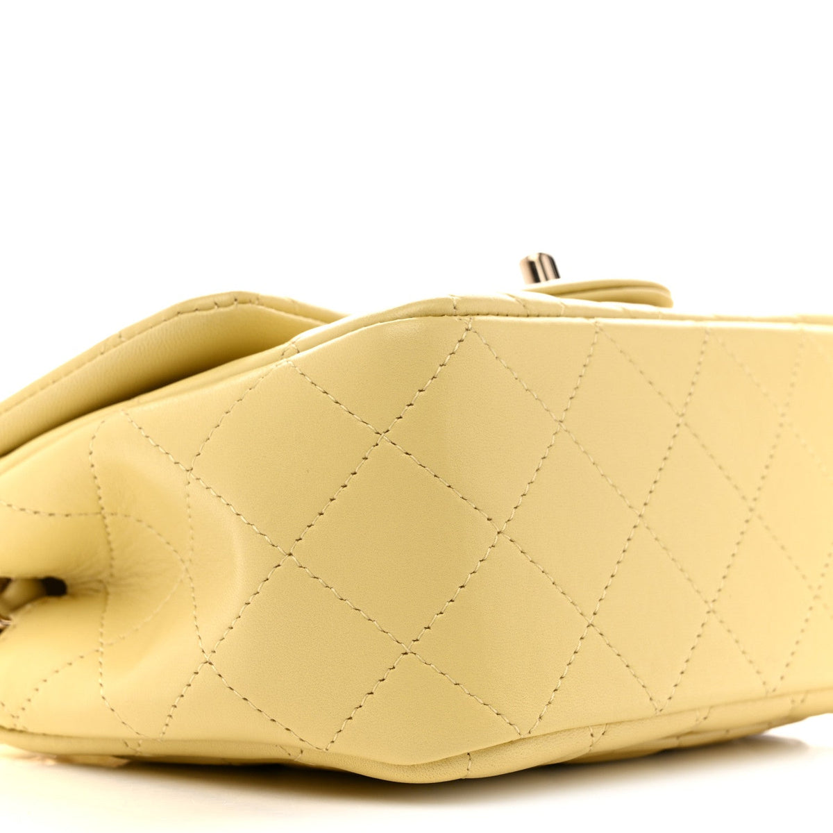Chanel Lambskin Quilted Mini Square Flap Bag Light Yellow 1871452