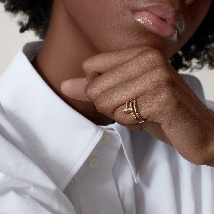 18K Gold Diamond Cartier Juste un Clou Ring