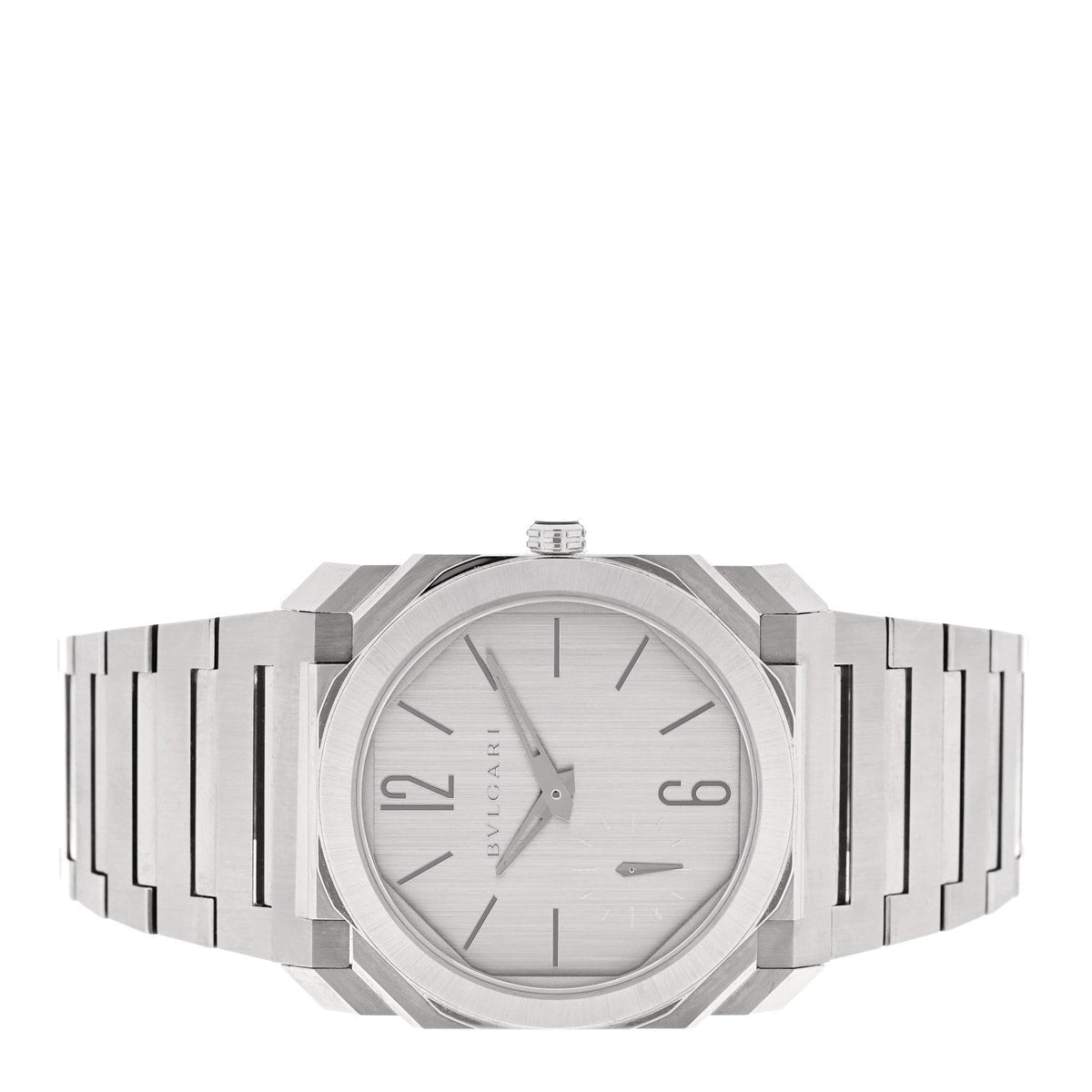 Bulgari Stainless Steel 40mm Octo Finissimo Automatic Watch Silver