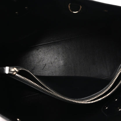 Saint Laurent Calfskin Embossed Python Small Sac De Jour Black
